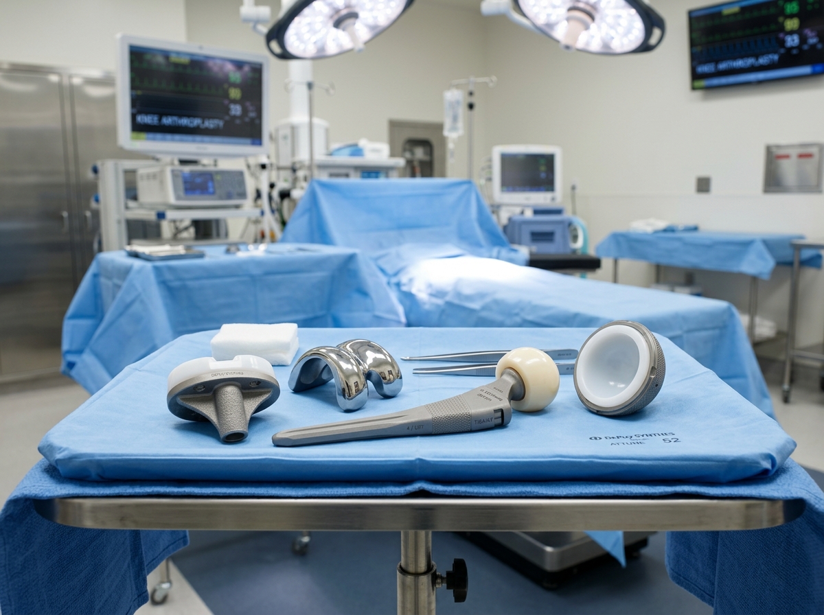 Implantes protésicos de rodilla y cadera de titanio y cerámica